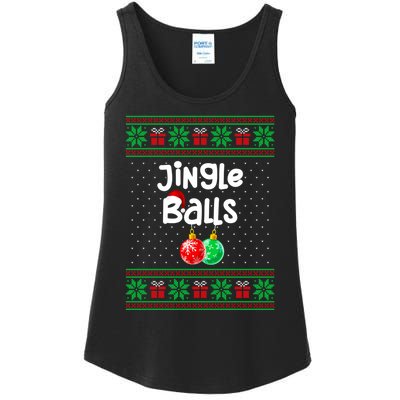 Jingle Balls Tinsel Tits Funny Matching Couple Ugly Christmas Sweater Ladies Essential Tank