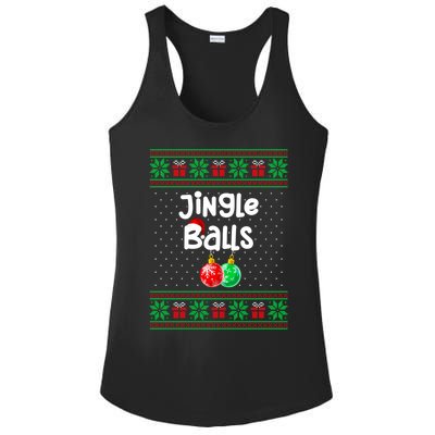 Jingle Balls Tinsel Tits Funny Matching Couple Ugly Christmas Sweater Ladies PosiCharge Competitor Racerback Tank