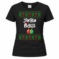 Jingle Balls Tinsel Tits Funny Matching Couple Ugly Christmas Sweater Women's T-Shirt