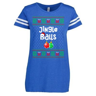 Jingle Balls Tinsel Tits Funny Matching Couple Ugly Christmas Sweater Enza Ladies Jersey Football T-Shirt