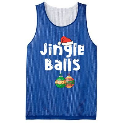 Jingle Balls Tinsel Tits Funny Matching Couple Chestnuts Meaningful Gift Mesh Reversible Basketball Jersey Tank