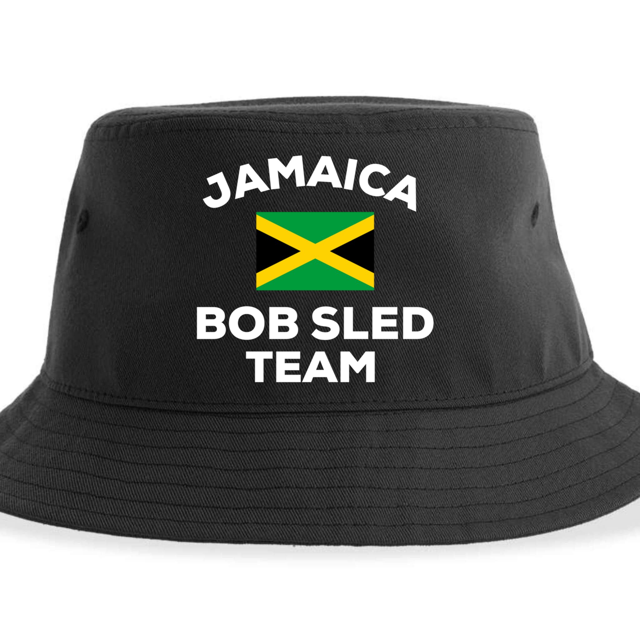 Jamaica Bobsled Team Jamaican Flag Gift Sustainable Bucket Hat