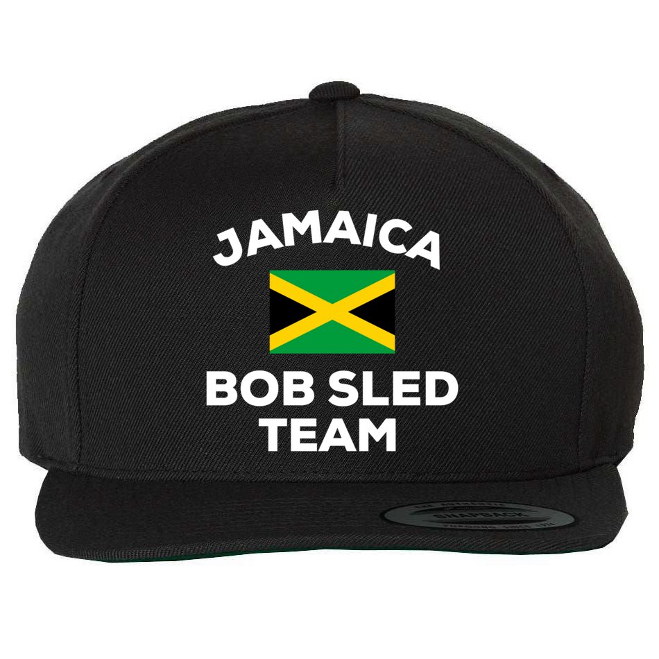 Jamaica Bobsled Team Jamaican Flag Gift Wool Snapback Cap