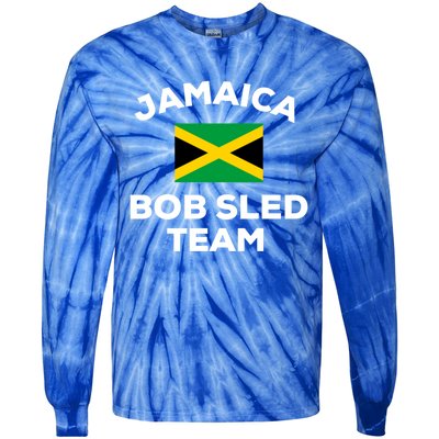 Jamaica Bobsled Team Jamaican Flag Gift Tie-Dye Long Sleeve Shirt