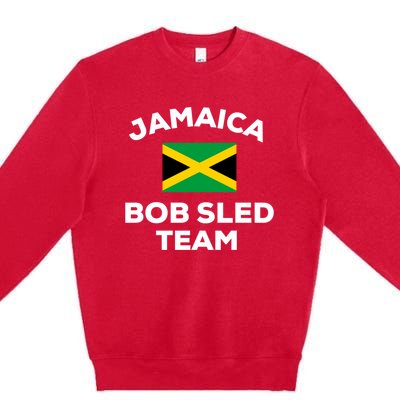 Jamaica Bobsled Team Jamaican Flag Gift Premium Crewneck Sweatshirt