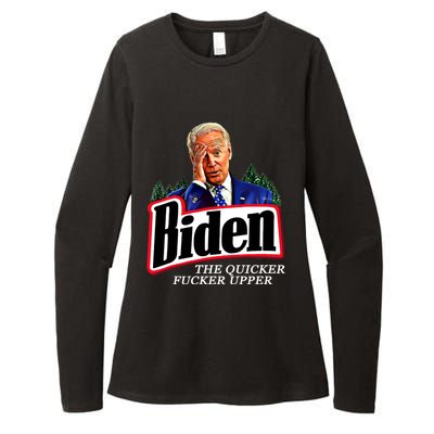 Joe Biden The Quicker Fucker Upper Womens CVC Long Sleeve Shirt