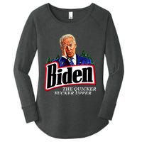 Joe Biden The Quicker Fucker Upper Women's Perfect Tri Tunic Long Sleeve Shirt