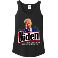 Joe Biden The Quicker Fucker Upper Ladies Essential Tank