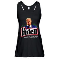 Joe Biden The Quicker Fucker Upper Ladies Essential Flowy Tank