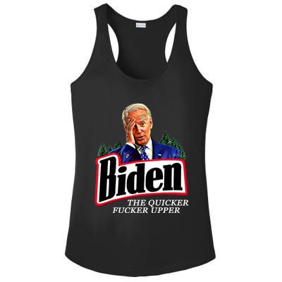 Joe Biden The Quicker Fucker Upper Ladies PosiCharge Competitor Racerback Tank