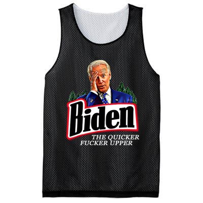 Joe Biden The Quicker Fucker Upper Mesh Reversible Basketball Jersey Tank