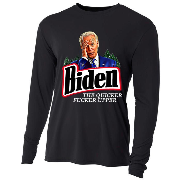 Joe Biden The Quicker Fucker Upper Cooling Performance Long Sleeve Crew