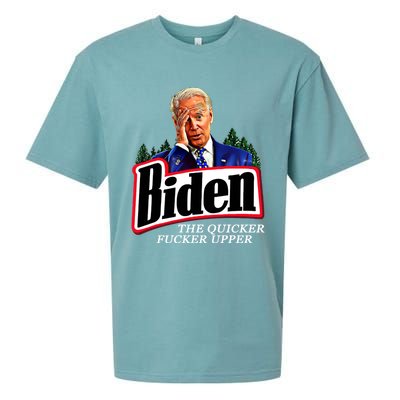 Joe Biden The Quicker Fucker Upper Sueded Cloud Jersey T-Shirt