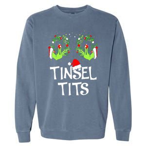 Jingle Balls Tinsel Tits Couples Christmas Matching Couple Garment-Dyed Sweatshirt