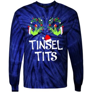 Jingle Balls Tinsel Tits Couples Christmas Matching Couple Tie-Dye Long Sleeve Shirt