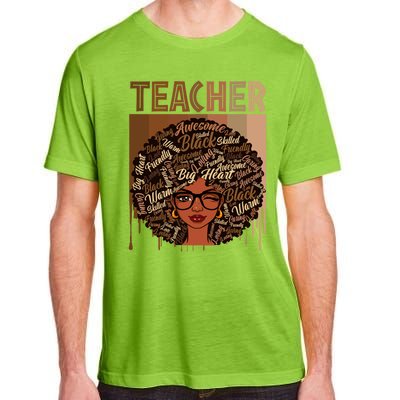 Juneteenth Black Teacher Afro Smart Africa American Gift Adult ChromaSoft Performance T-Shirt