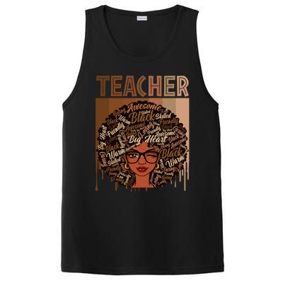 Juneteenth Black Teacher Afro Smart Africa American Gift PosiCharge Competitor Tank