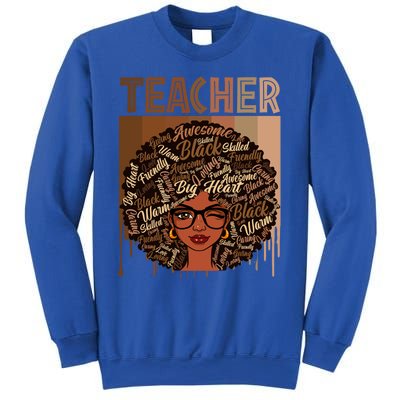 Juneteenth Black Teacher Afro Smart Africa American Gift Sweatshirt