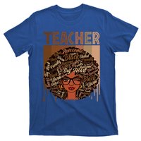 Juneteenth Black Teacher Afro Smart Africa American Gift T-Shirt