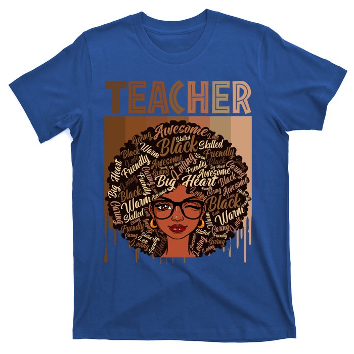 Juneteenth Black Teacher Afro Smart Africa American Gift T-Shirt