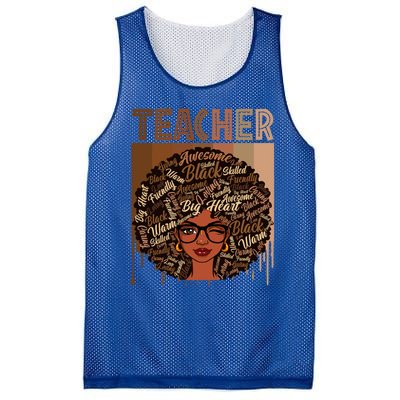 Juneteenth Black Teacher Afro Smart Africa American Gift Mesh Reversible Basketball Jersey Tank