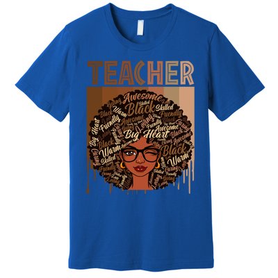 Juneteenth Black Teacher Afro Smart Africa American Gift Premium T-Shirt