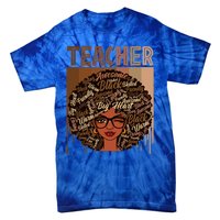 Juneteenth Black Teacher Afro Smart Africa American Gift Tie-Dye T-Shirt