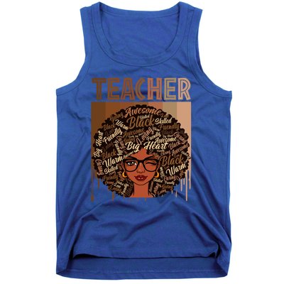 Juneteenth Black Teacher Afro Smart Africa American Gift Tank Top