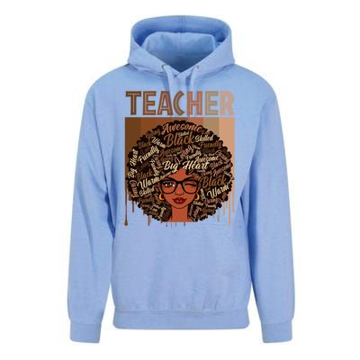 Juneteenth Black Teacher Afro Smart Africa American Gift Unisex Surf Hoodie