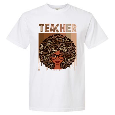 Juneteenth Black Teacher Afro Smart Africa American Gift Garment-Dyed Heavyweight T-Shirt