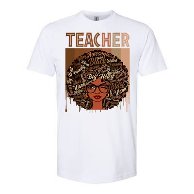 Juneteenth Black Teacher Afro Smart Africa American Gift Softstyle CVC T-Shirt