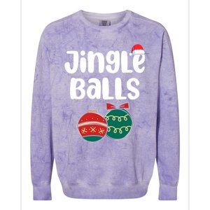 Jingle Balls Tinsel Tits Couples Christmas Matching Couple Colorblast Crewneck Sweatshirt