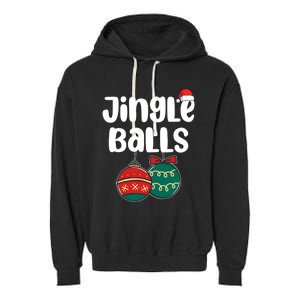 Jingle Balls Tinsel Tits Couples Christmas Matching Couple Garment-Dyed Fleece Hoodie