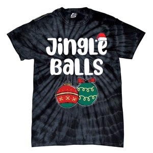 Jingle Balls Tinsel Tits Couples Christmas Matching Couple Tie-Dye T-Shirt