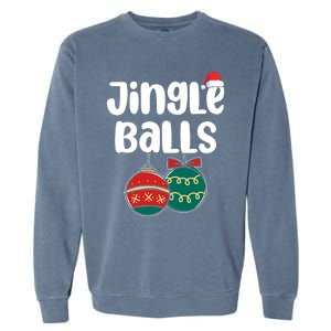 Jingle Balls Tinsel Tits Couples Christmas Matching Couple Garment-Dyed Sweatshirt