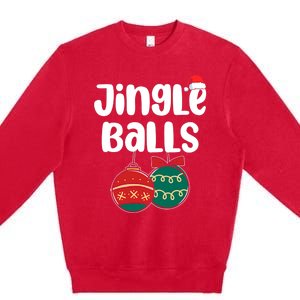 Jingle Balls Tinsel Tits Couples Christmas Matching Couple Premium Crewneck Sweatshirt