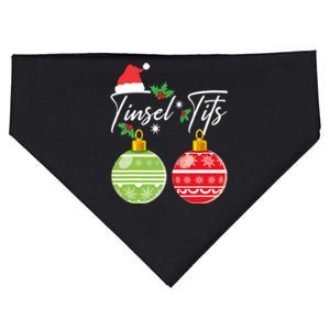 Jingle Balls Tinsel Tits Funny Christmas Matching Couple USA-Made Doggie Bandana