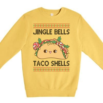 Jingle Bells Taco Shells Christmas Funny Premium Crewneck Sweatshirt