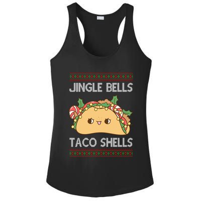 Jingle Bells Taco Shells Christmas Funny Ladies PosiCharge Competitor Racerback Tank