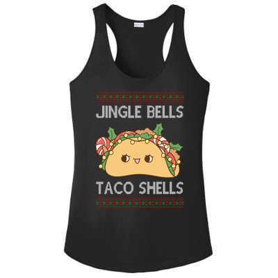 Jingle Bells Taco Shells Christmas Funny Ladies PosiCharge Competitor Racerback Tank