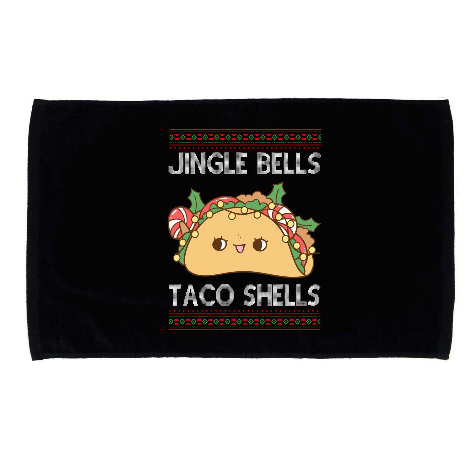 Jingle Bells Taco Shells Christmas Funny Microfiber Hand Towel
