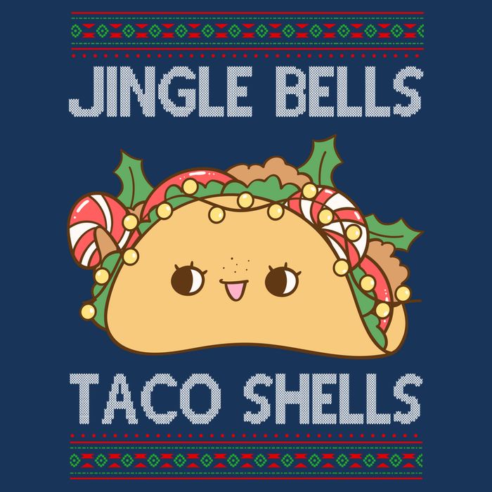 Jingle Bells Taco Shells Christmas Funny USA-Made Doggie Bandana