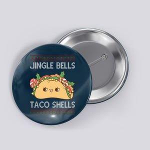 Jingle Bells Taco Shells Christmas Funny Button