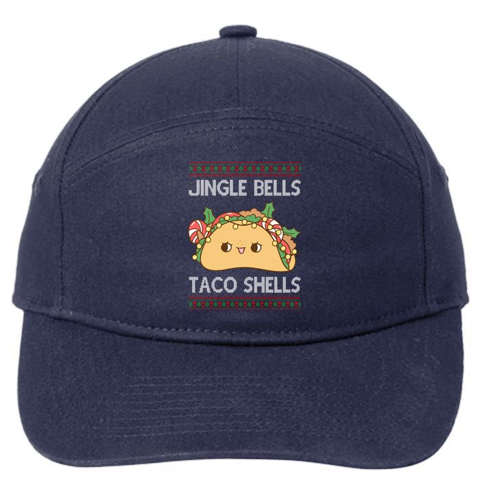 Jingle Bells Taco Shells Christmas Funny 7-Panel Snapback Hat