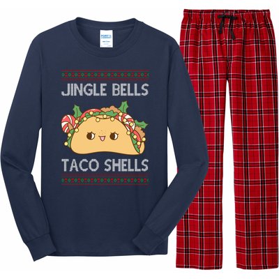 Jingle Bells Taco Shells Christmas Funny Long Sleeve Pajama Set