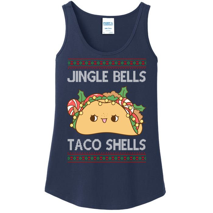 Jingle Bells Taco Shells Christmas Funny Ladies Essential Tank