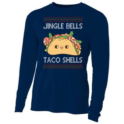 Jingle Bells Taco Shells Christmas Funny Cooling Performance Long Sleeve Crew