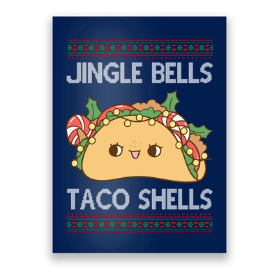 Jingle Bells Taco Shells Christmas Funny Poster