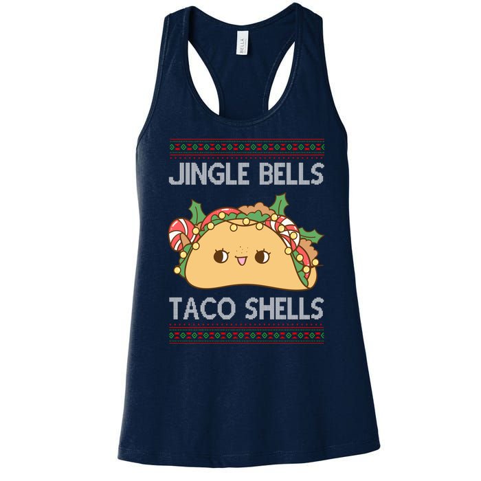 Jingle Bells Taco Shells Christmas Funny Women's Racerback Tank