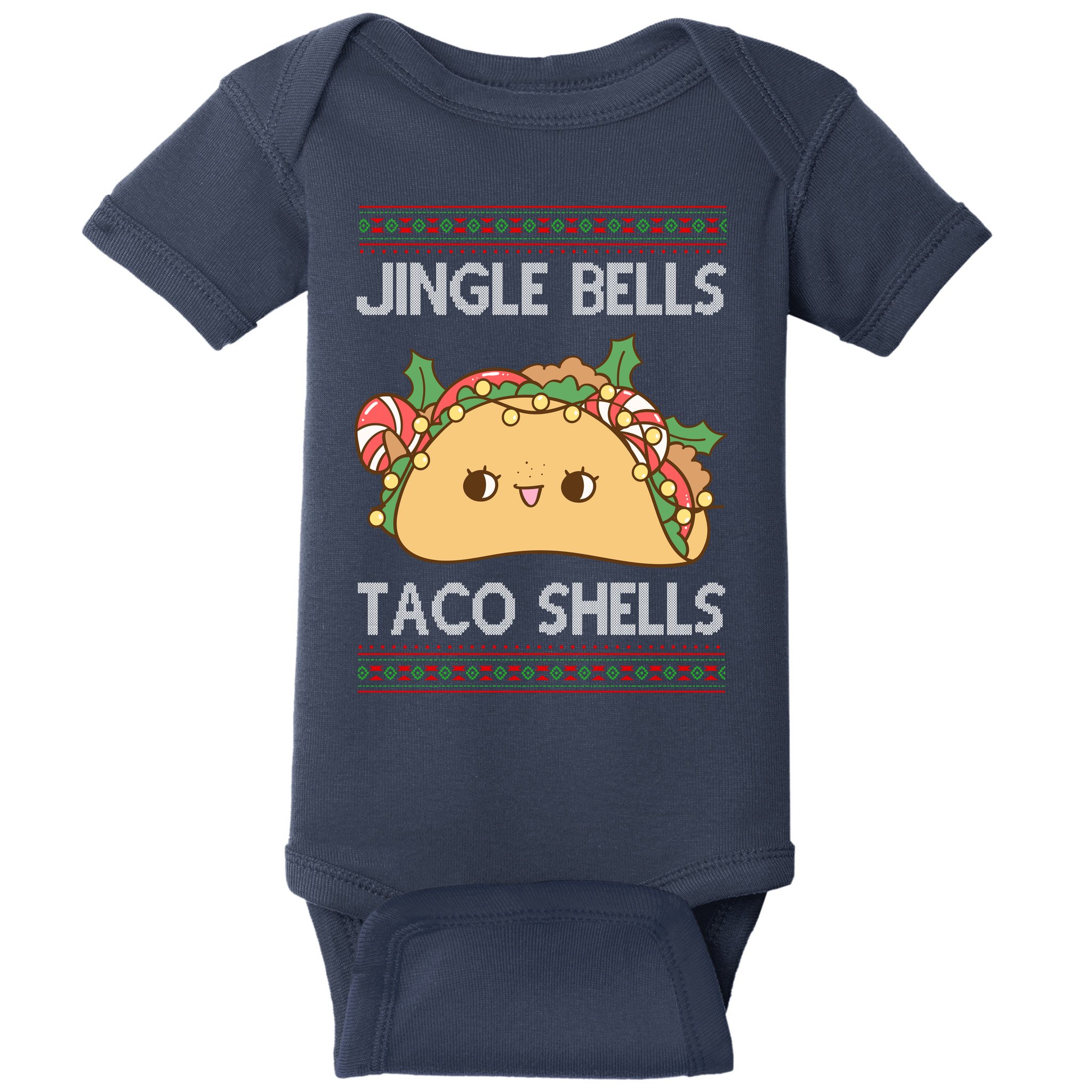 Jingle Bells Taco Shells Christmas Funny Baby Bodysuit